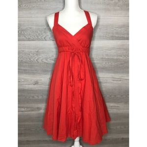 Orange Red Sundress Size 8 by Maeve Anthropologie